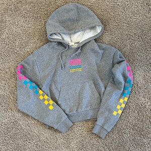 Vans Gray Retro Cropped Hoodie